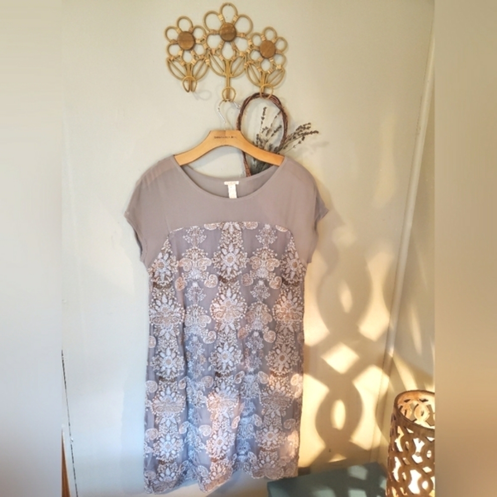 SUNDANCE Grey Embroidered Dress - Picture 6 of 8